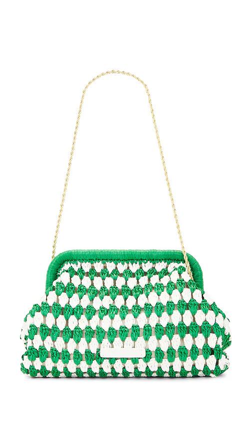 Loeffler Randall Glenda Crochet Clutch in Green Cover