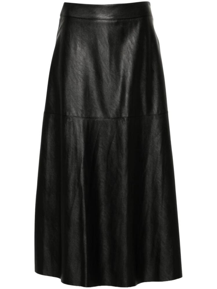 PINKO faux-leather midi skirt - Black Cover