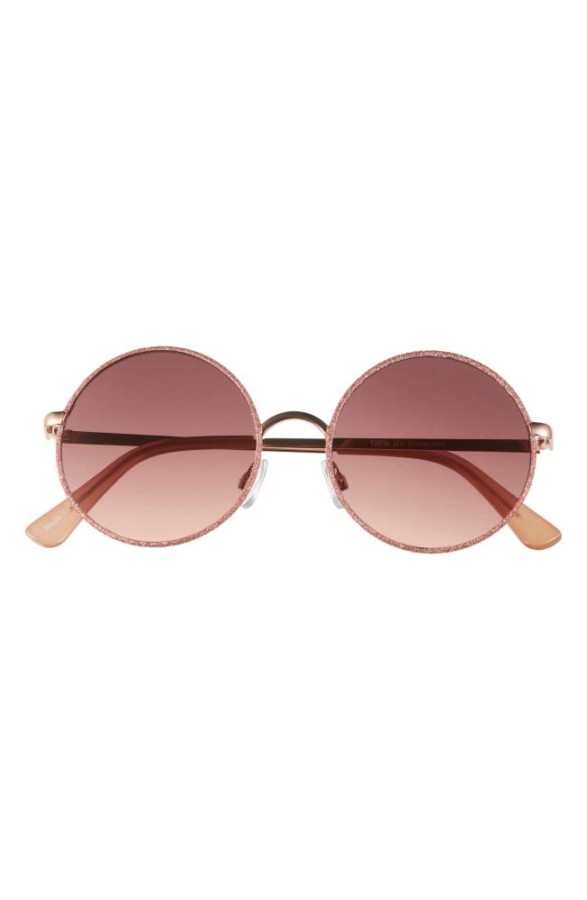 BP. Oversize Glitter Metal Round Sunglasses in Rose Gold Cover