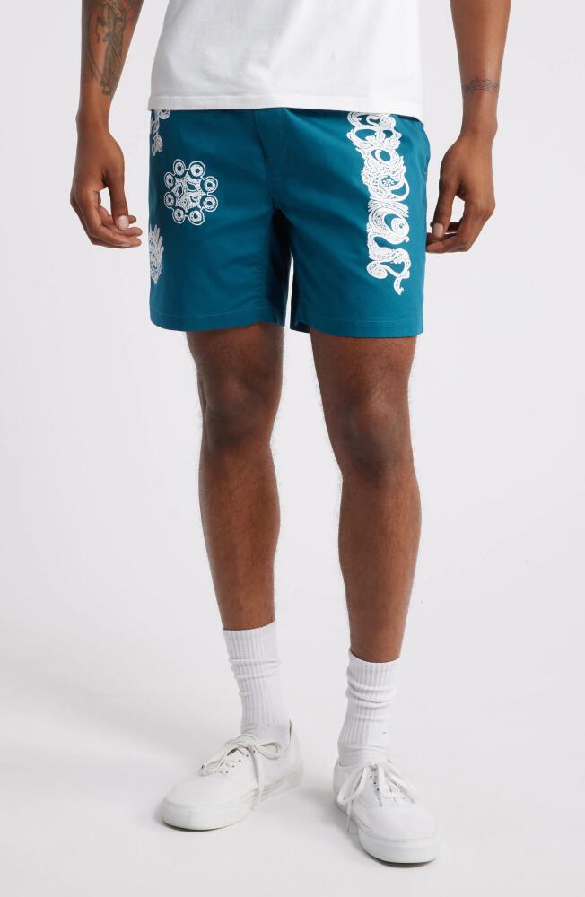 Afield Out Element Pull-On Shorts in Teal Cover