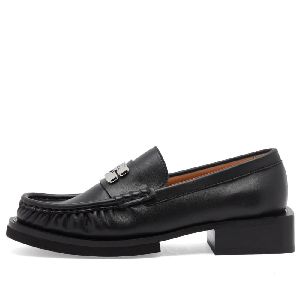 GANNI Women's Butterfly Logo Loafer in Black Cover