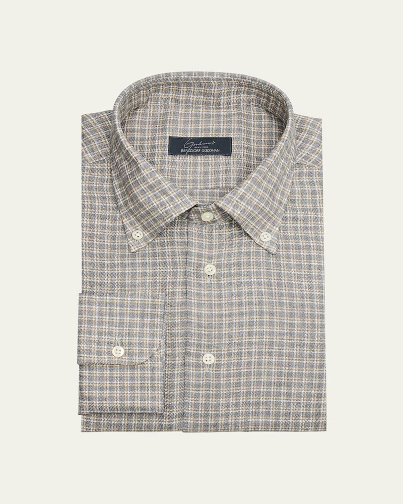 Bergdorf Goodman Men's Cotton Plaid Sport Shirt Cover