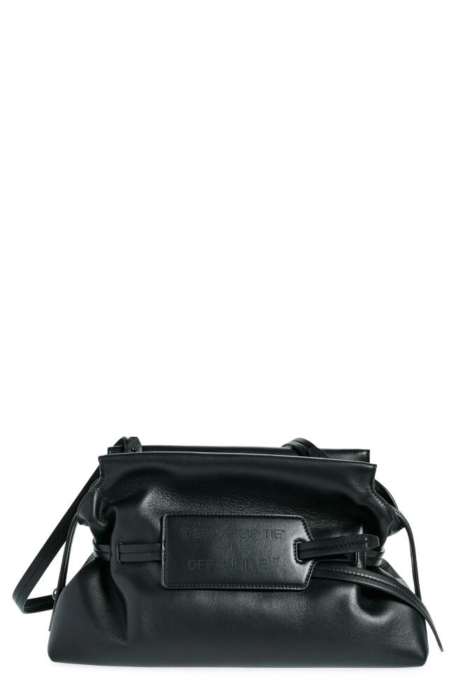 Off-White Zip Tie Leather Crossbody Bag in Black Cover