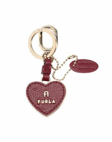 Furla Furla Magnolia Keyring Heart - Metallo+ares Woman Key ring Burgundy Metal, Soft Leather Cover