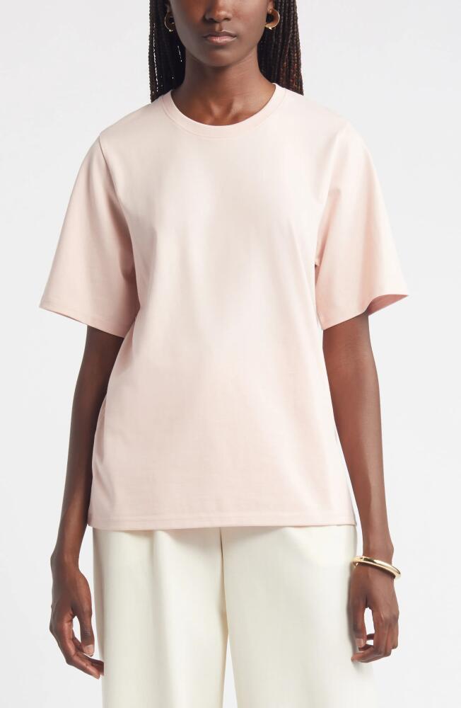 Nordstrom Relaxed Fit Pima Cotton Crewneck T-Shirt in Pink Smoke Cover