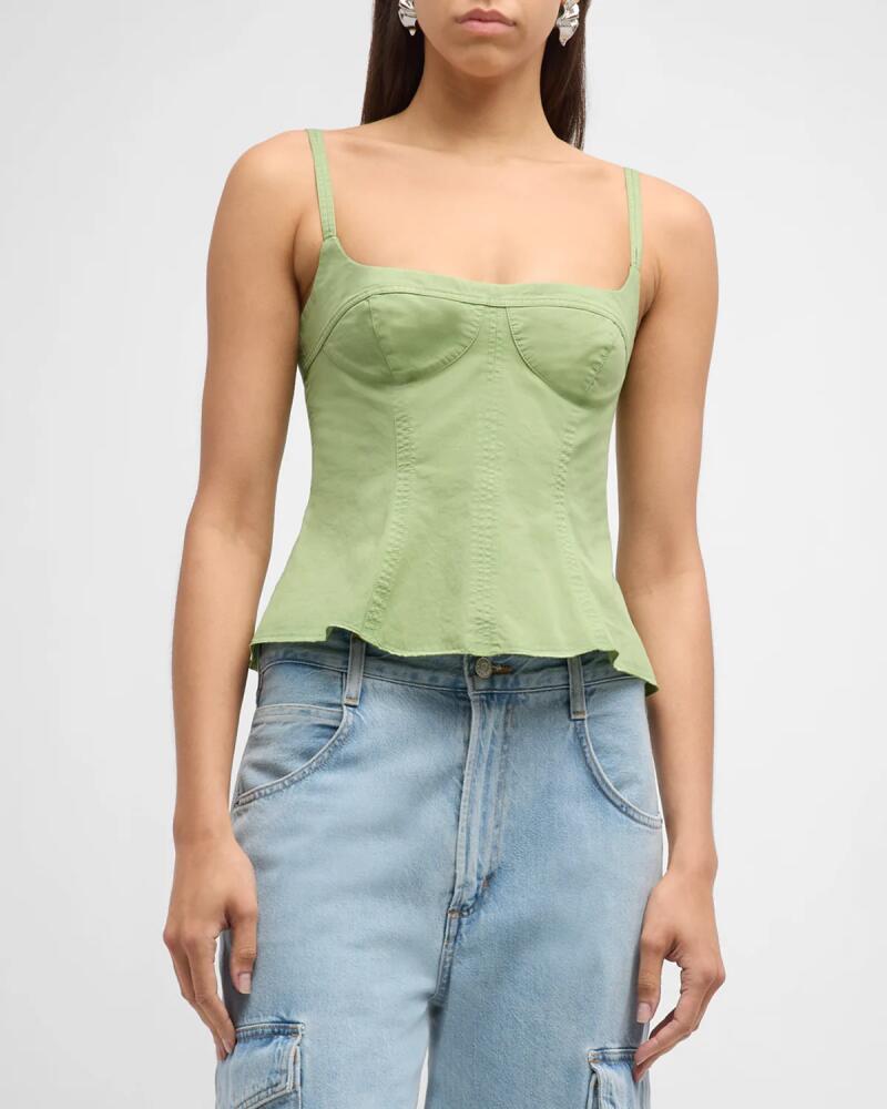 Stella McCartney Garment Dyed Peplum Bustier Top Cover