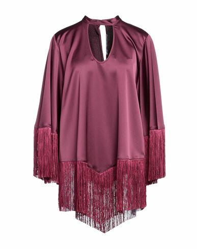 Simona Corsellini Woman Top Deep purple Polyester Cover