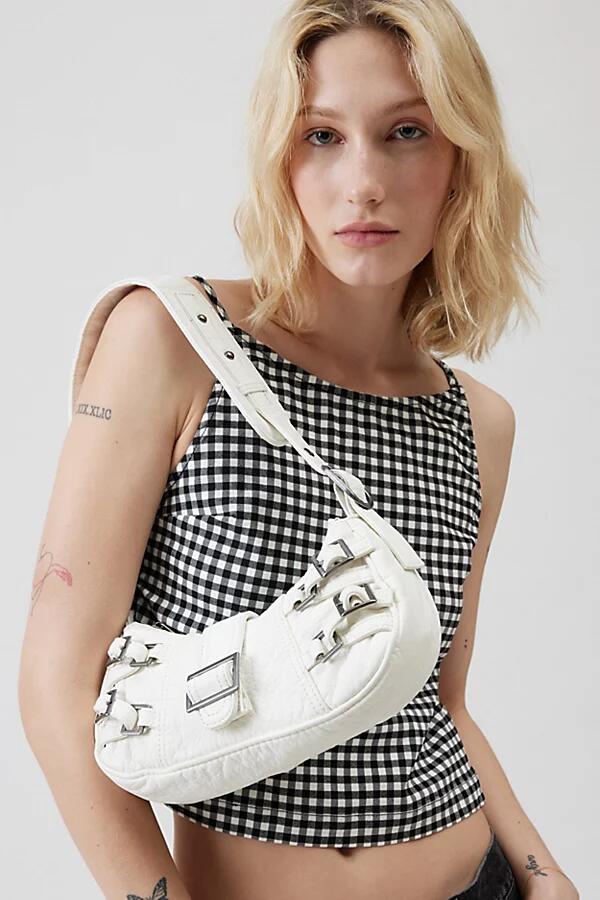 Silence + Noise Buckle Biker Bag in Ivory Cover