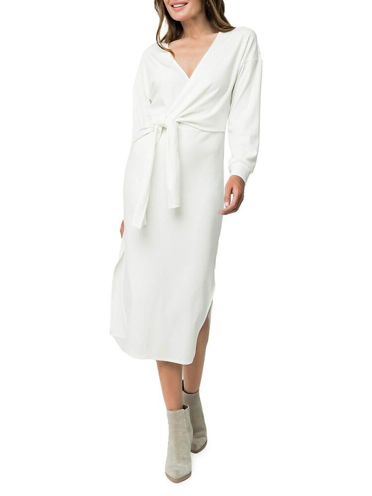 gibsonlook Women's Darling Tie Front Sweater Dress - Ivory Cover