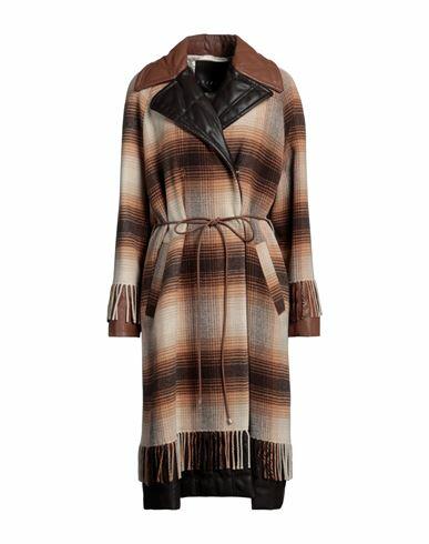 Sfizio Woman Coat Camel Polyamide, Wool, Viscose, Polyurethane, Polyester Cover