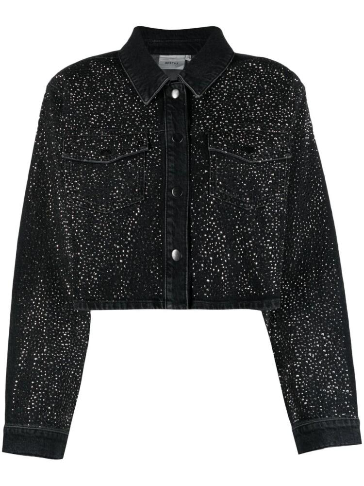 Gestuz stud-embellished denim jacket - Grey Cover