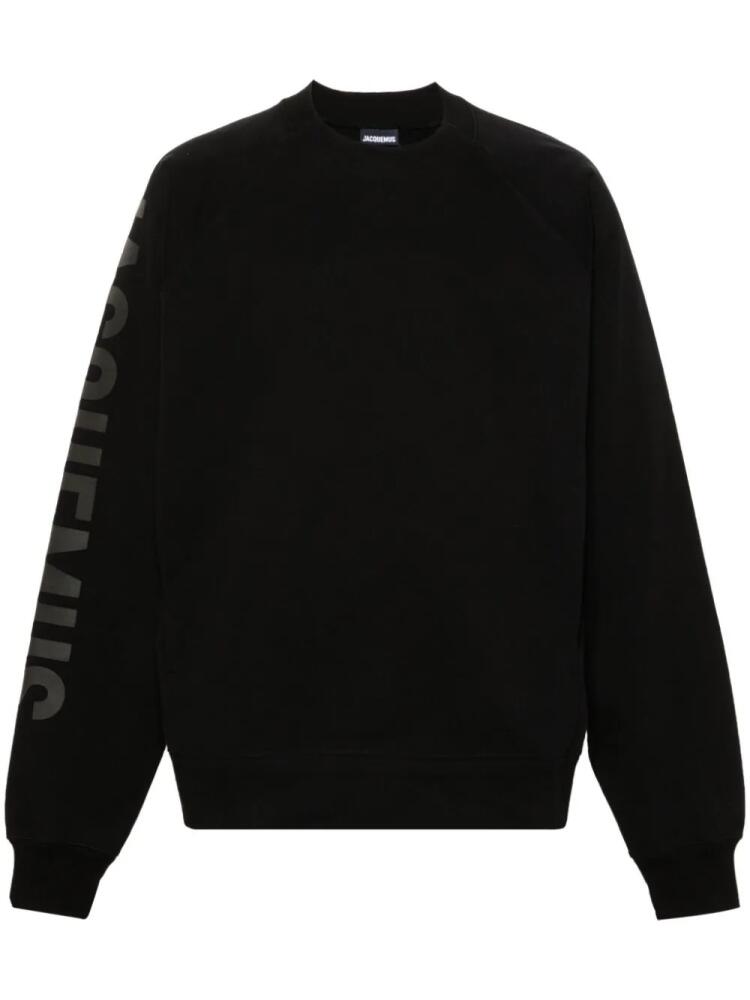 Jacquemus Le Sweatshirt Typo cotton top - Black Cover