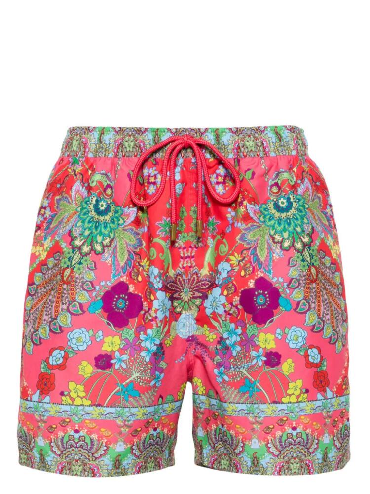 Camilla Windmills And Wildflowers swim shorts - Pink Cover