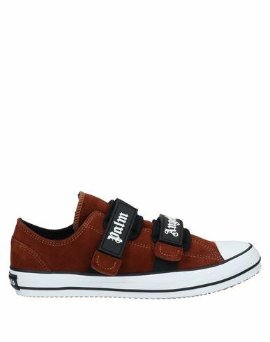 Palm Angels Man Sneakers Brown Soft Leather Cover