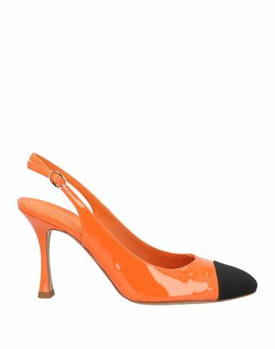 Roberto Festa Woman Pumps Orange Leather Cover