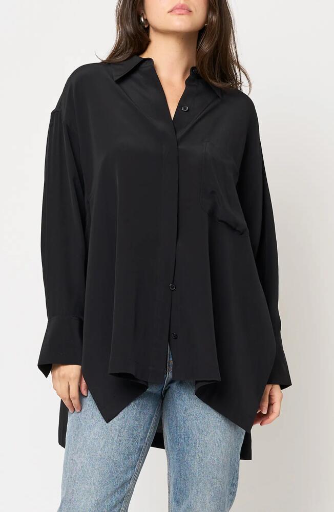 Equipment Emile Silk Tunic Shirt in True Black Cover