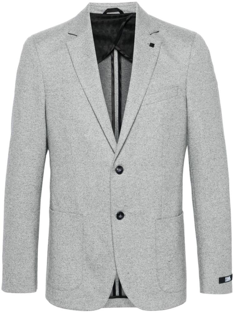 Karl Lagerfeld brooch-detail single-breasted blazer - Grey Cover