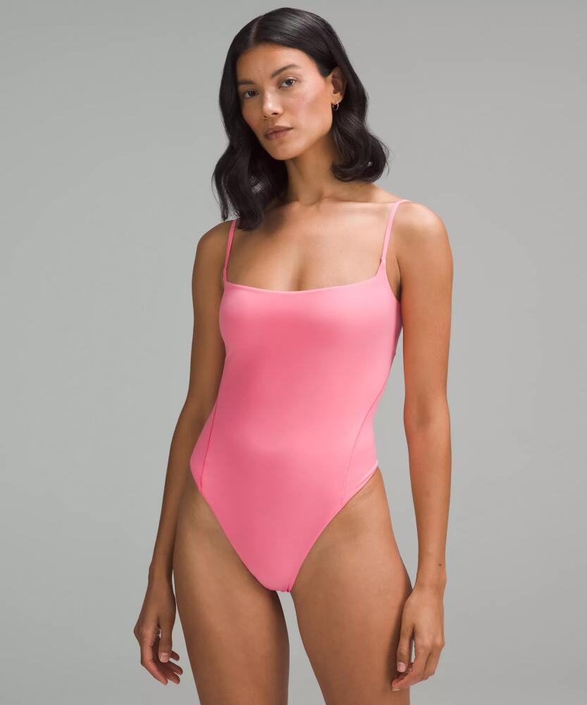 lululemon Wundermost Bodysuit - Ultra-Soft Nulu Square-Neck Spaghetti-Strap Bodysuit Cover