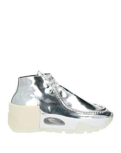 Mm6 Maison Margiela Woman Ankle boots Silver Leather Cover