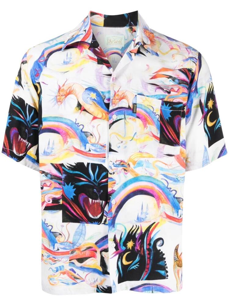 Aries graphic-print short-sleeve shirt - Multicolour Cover