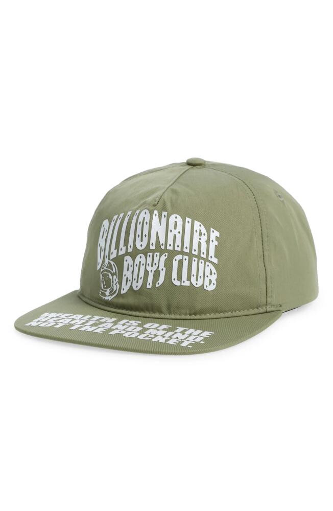 Billionaire Boys Club Club Snapback Baseball Cap in Oil Green Cover