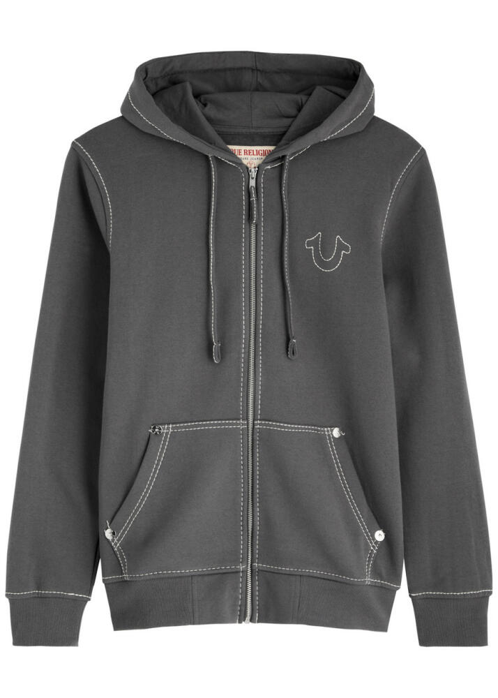 True Religion Big T Hooded Cotton-blend Sweatshirt - Grey Cover