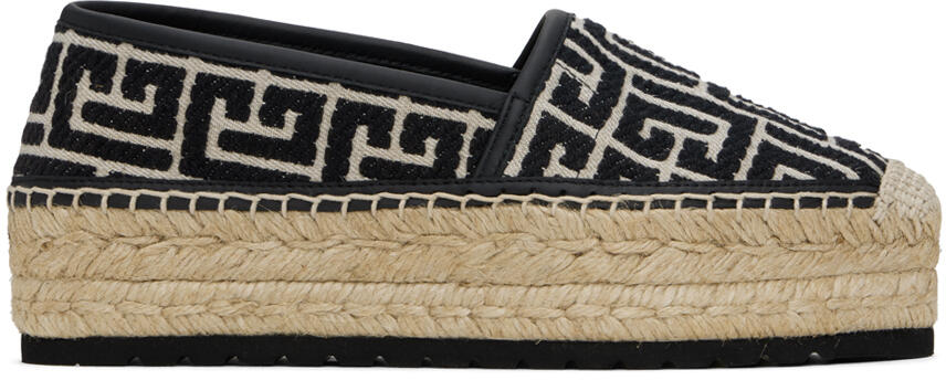 Balmain Black & Beige Alex Espadrilles Cover