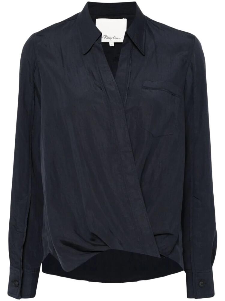 3.1 Phillip Lim draped crossover shirt - NA410 NAVY Cover