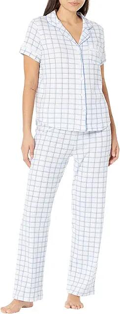 Karen Neuburger Spring Dreamer Girlfriend Short Sleeve Long PJ Set (Spring Plaid) Women's Pajama Sets Cover