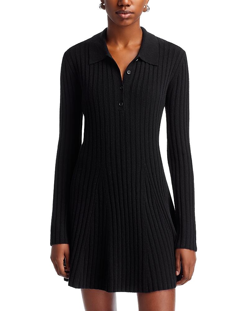 French Connection Vhari Ribbed Button Up Mini Dress Cover