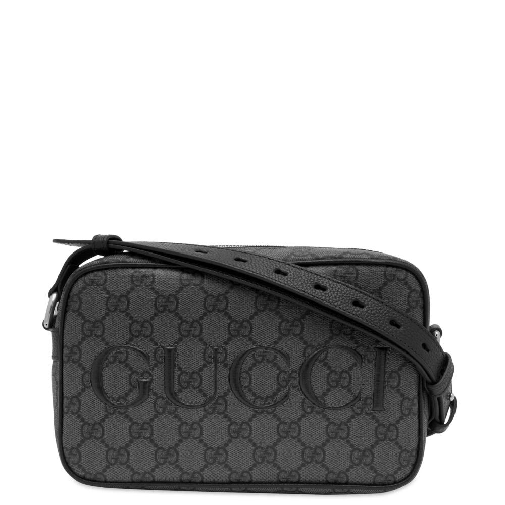 Gucci Men's GG Mini Shoulder Bag in Grey/Black Cover