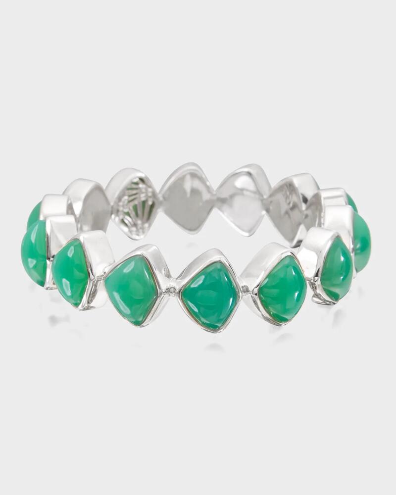 Stephen Dweck Chrysoprase Open-Close Bangle in Sterling Silver Cover