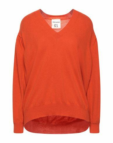 Semicouture Woman Sweater Orange Virgin Wool, Cashmere Cover