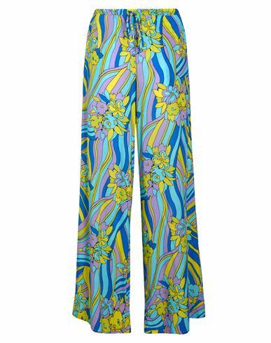 8 By Yoox Printed Pull-on Pants_beach Cover-up Woman Beach shorts and pants Sky blue Viscose Cover