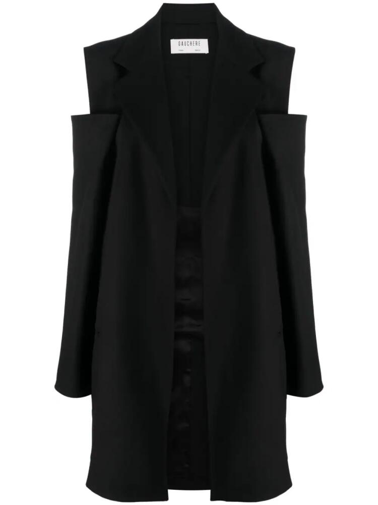 Gauchère cut-out open-front blazer - Black Cover