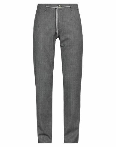 Canali Man Pants Grey Wool, Elastane Cover