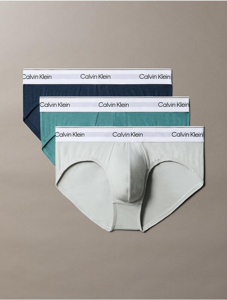 Calvin Klein Men's Modern Cotton Stretch 3 Pack Hip Brief - Multi Cover