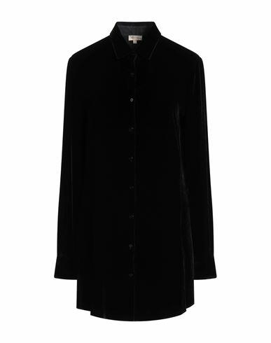 Her Shirt Her Dress Woman Shirt Black Viscose, Silk Cover