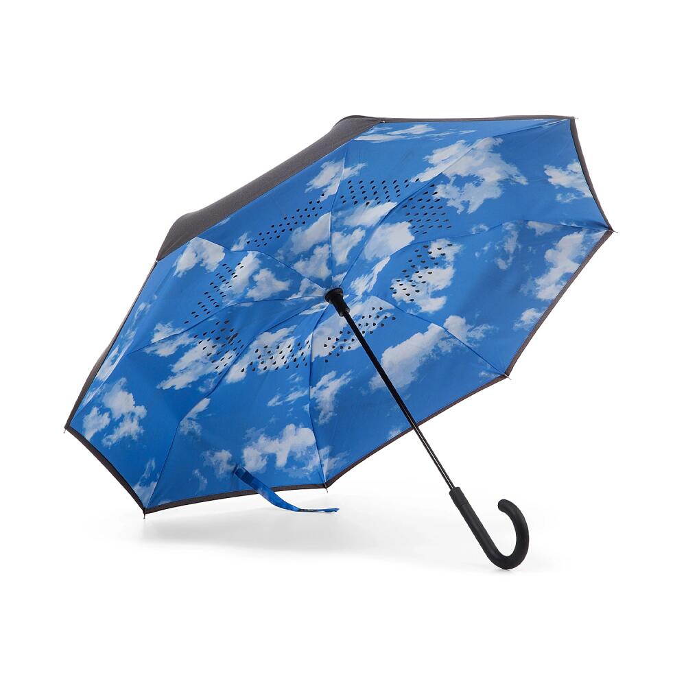 Totes Isotoner InBrella Reverse Close Umbrella | Women's | Light Blue Cover