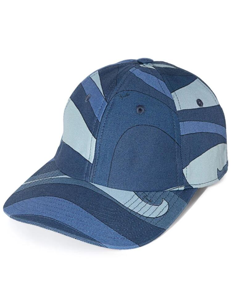 PUCCI wave-print cotton cap - Blue Cover