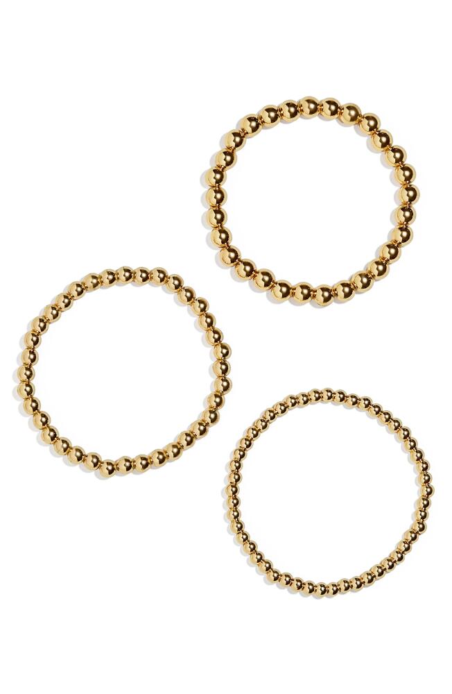 BaubleBar Pisa Set of 3 Stretch Bracelets in Gold Cover