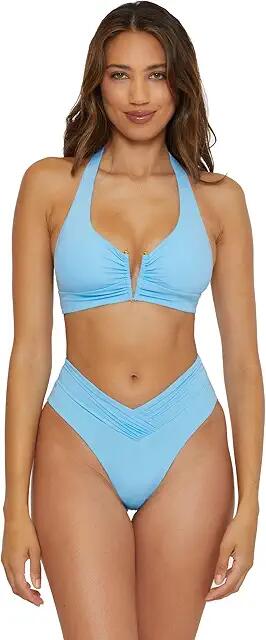 BECCA Color Code Viviana V Wire Halter (Ice Blue) Women's Clothing Cover