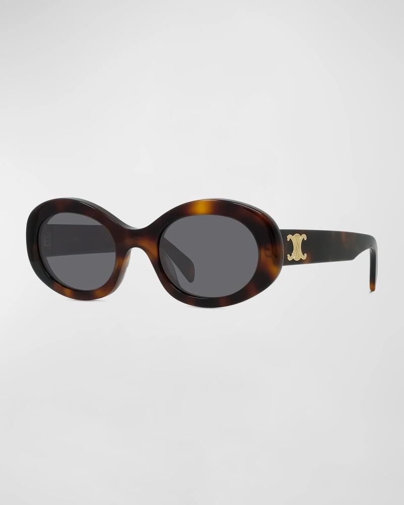 Celine Triomphe Logo Oval Acetate Sunglasses Cover