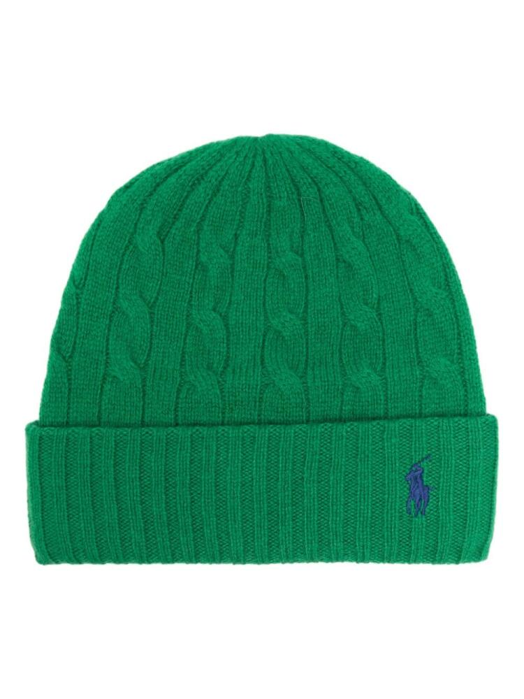 Polo Ralph Lauren cable-knit beanie hat - Green Cover