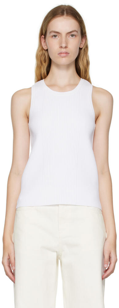 We11done White Racer Back Tank Top Cover