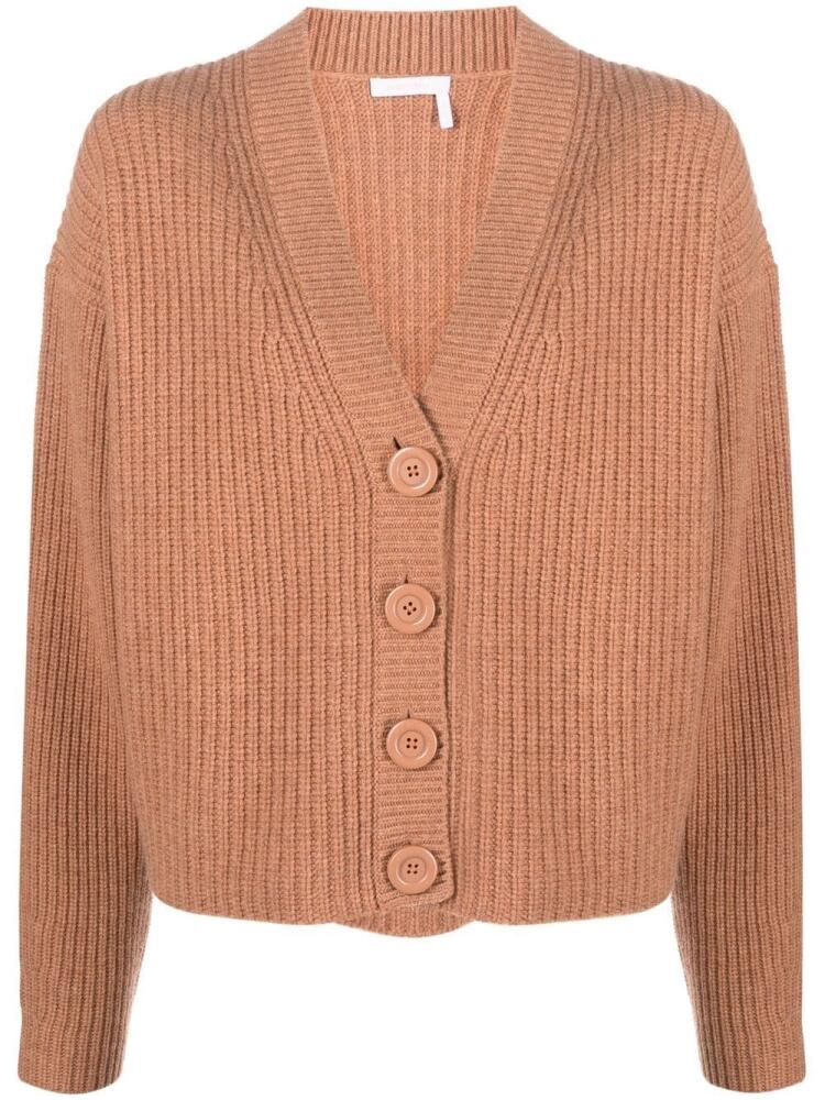 See by Chloé ribbed knit cardigan - Brown Cover