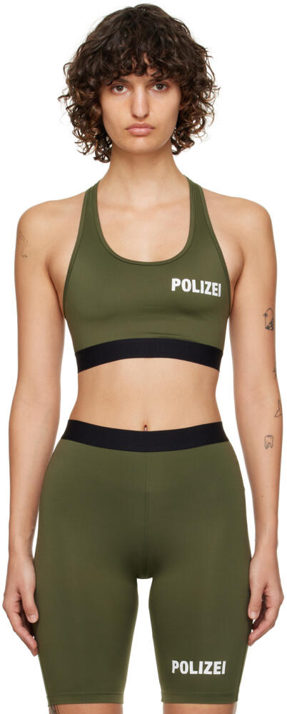 VETEMENTS Khaki Racer Back Sport Bra Cover