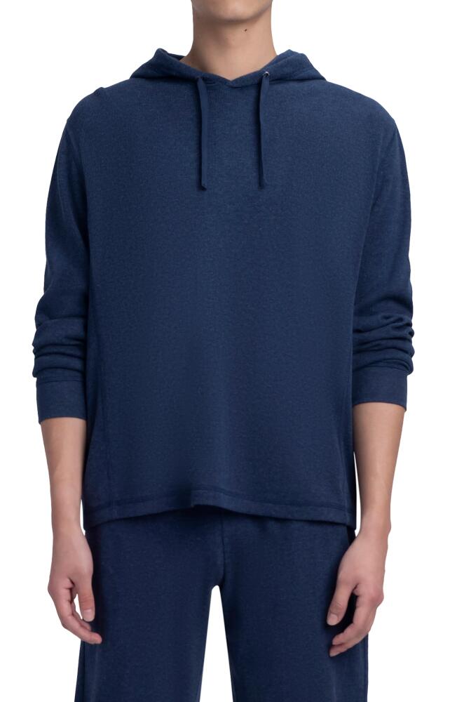 Bugatchi Comfort Knit Cotton Hoodie in Navy Cover