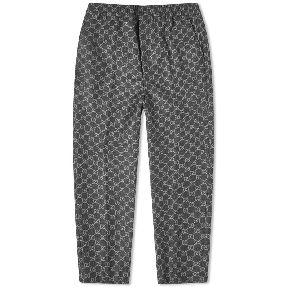 Gucci Men's GG Jacquard Trousers in Dark Grey Cover