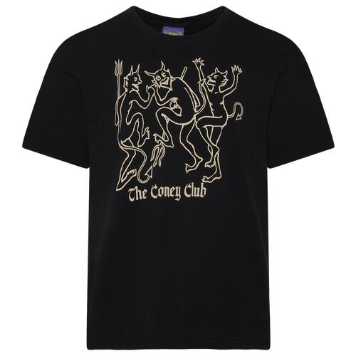 Coney Island Picnic Dance Garment Dyed Short Sleeve T-Shirt - Mens Pirate Black/Black Cover